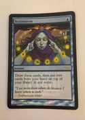 Foil brainstorm with moxen in the yellow lights, and time walk in the background